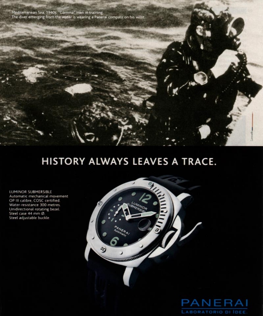 History always leaves a trace - Advertentie Panerai