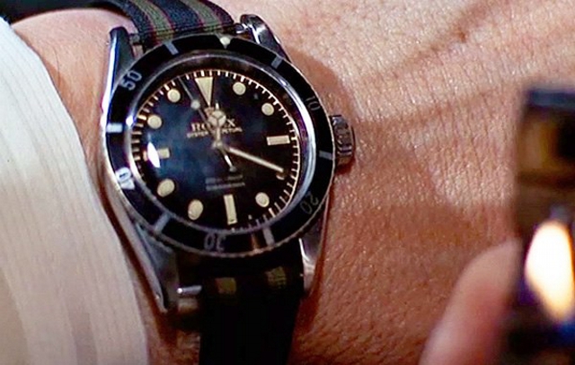 James Bond 007 Submariner zoals gedragen door Sean Connery in de film Goldfinger